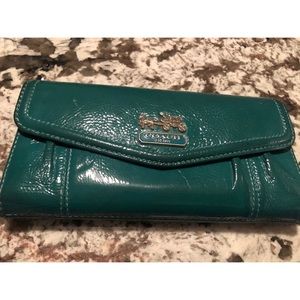 Coach Turquoise Leather Wallet